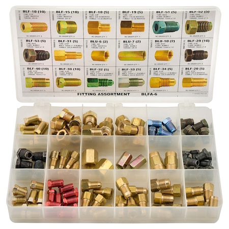 Ags Tube Nut, Union, Adapter Fitting Assortment, 18 SKU, BLFA-6 BLFA-6
